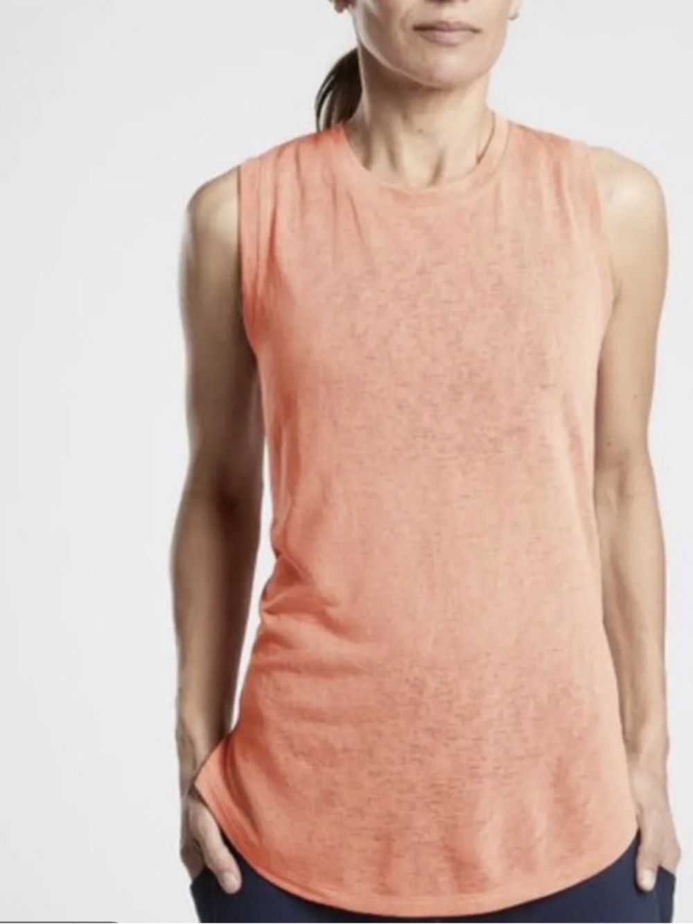 Athleta Sleeveless Muscle Tee in Dusty Rose